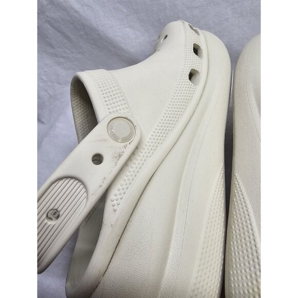 CROCS Classic Crush Clog Bone Tan Slip On Platform Sandal Women's Size 7/ Mens 5 - Picture 10 of 16